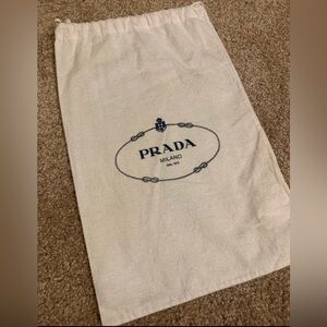 White cloth Prada dust bag storage bag